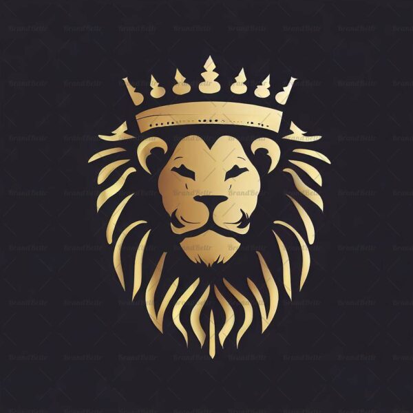 Majestätischer Löwe und Krone